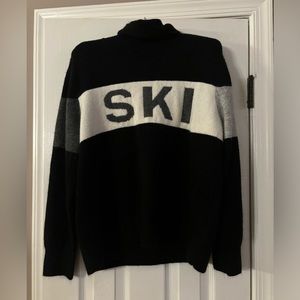 Cece ski sweater. Black, grey & white. Size Large.